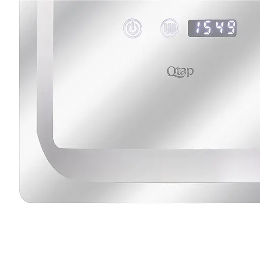Дзеркало Qtap Mideya 800x600 з LED-підсвічуванням Touch, з антизапотіванням, з годинником, диммером яскравості QT2078NCF8060W - фото 5