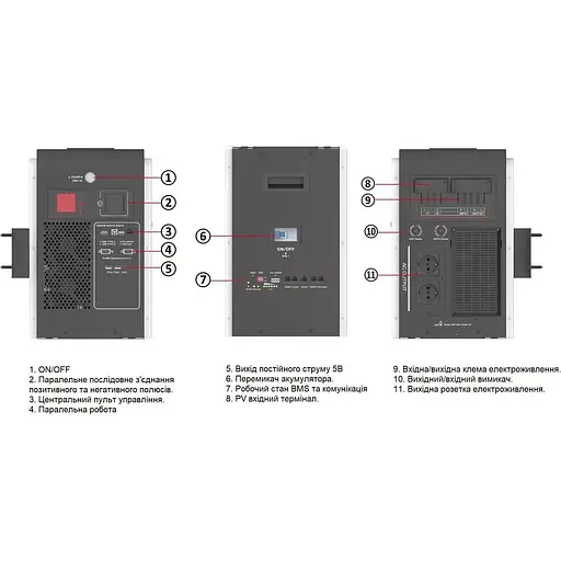 Сонячний інвертор SVC ESS Stacked RPS All-in-One гібридний + АКБ LiFePO4 15360Wh (125188) - фото 2
