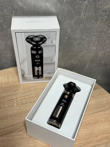 Бритва на аккумуляторе с дисплеем DSP 60078 роторная электробритва мужская с плавательными головками 3 Вт Черная - фото 8