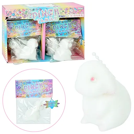 Іграшка зайчик, 8 см, антистрес, мішура, 28x21.5x9 см - фото 2