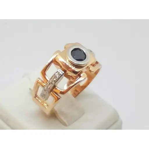 Золоте чоловіче кільце Імперія золота з фіанітами. ПЧ041І 20 - фото 2