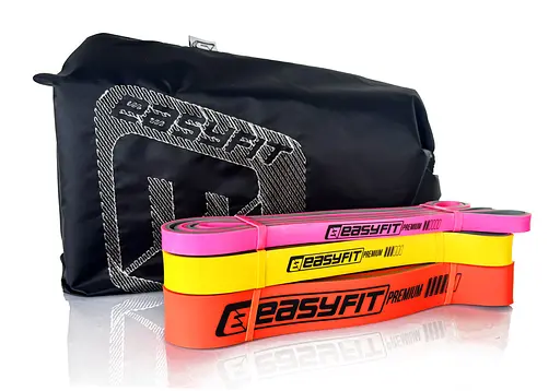 Набір двошарових гумок для підтягування EasyFit Premium 7-45 кг (3 шт.) (EF-7453s) - фото 3