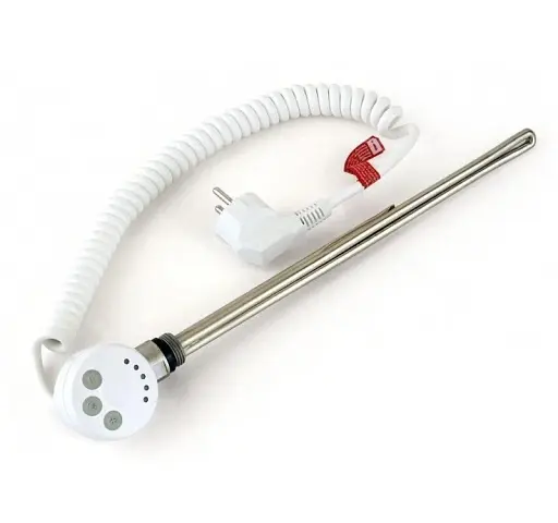 ТЕН для рушникосушки Terma MEG з електронним термостатом 600W Білий + трійник - фото 1