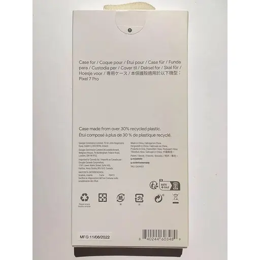 Оригінальний протиударний чохол Google Official Soft Shell Case для Pixel 7 Pro (6.7") Chalk (GA04451) - фото 9