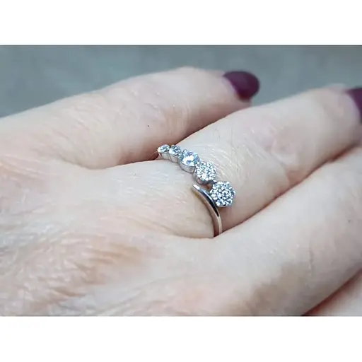 Золоте кільце Favoritum з фіанітами. 111860_Б 16 - фото 2