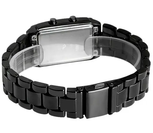 Унікальний бінарний чоловічий годинник Skmei 1035 (Чорний) - фото 3