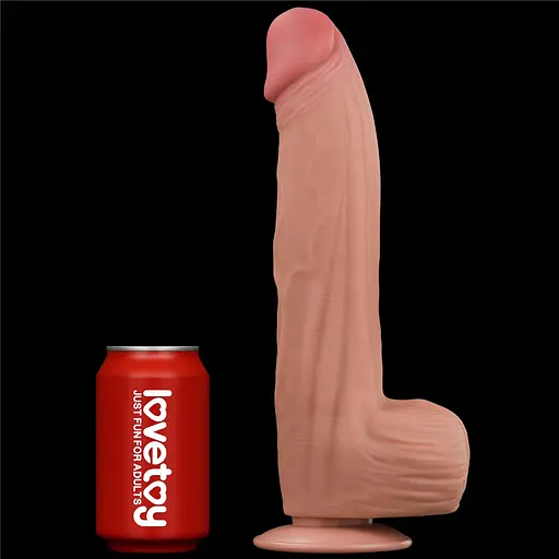 Фаллоимитатор LoveToy Sliding-Skin Dual Layer Dong King Sized 31 см телесный - фото 17