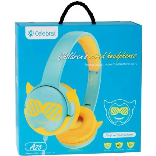 Навушники Celebrat HF Stereo A25 Children yellow Global - фото 4