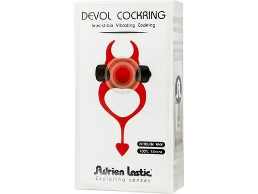 Эрекционное кольцо с вибрацией Adrien Lastic Devol 10.8 см красный - фото 2