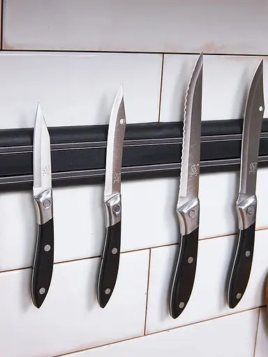 Магнітний тримач планка для ножів та інструментів 38 см, Kitchen Master 86657 - фото 2