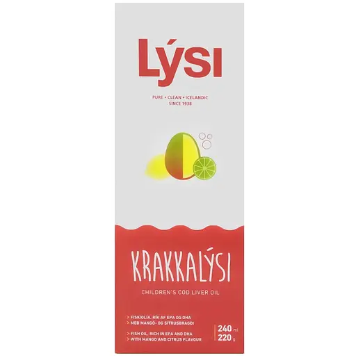 Омега-3 Lysi Kids з печінки тріски та тунця з вітамінами A, D, E + DHA-формула зі смаком лимона та манго 480 мл (2 шт. х 240 мл) - фото 4