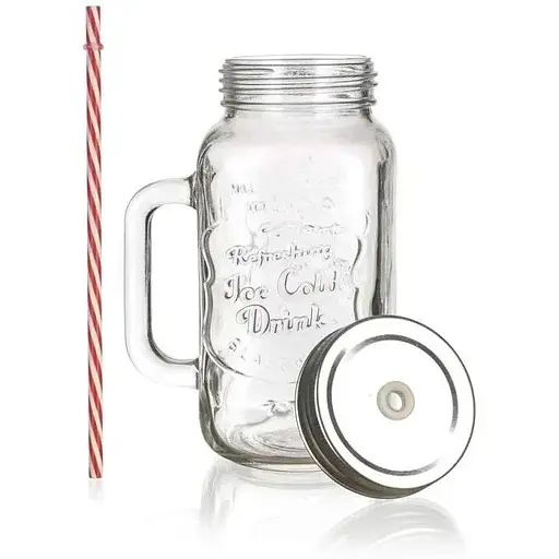 Стеклянная чашка с крышкой MADEIRA 700ml - фото 4