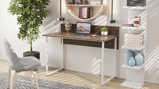 Компьютерный стол Ferrum-decor Скай 75x120x60 белый ДСП Дуб Сонома Труфель 16мм (FRD-101073)