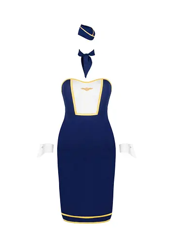 Костюм стюардессы Obsessive Stewardess Uniform M/L синий - фото 5