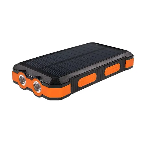 Повербанк з сонячною панеллю 20000mAh Power Bank Kraft KPB-U2230WFCSL Orange бездротова зарядка LED-ліхтар (43-00064) - фото 5