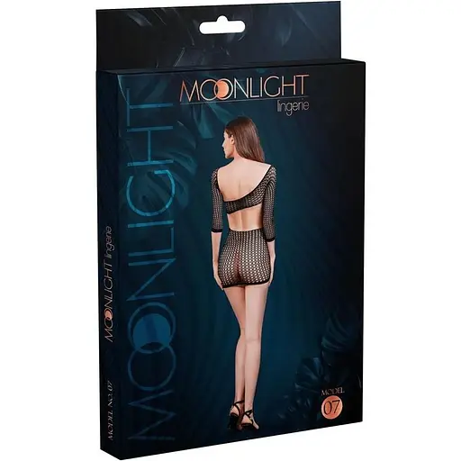 Міні-сукня Moonlight Model 07 Black глибоке декольте, відкрита спинка One size - фото 3