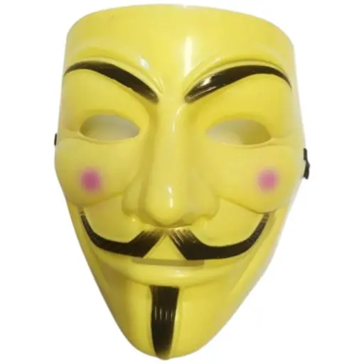 Маска Анонімуса Гай Фокс V - значить вендетта G-Toys жовта - фото 1