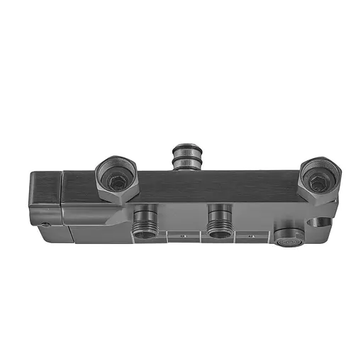 Душевая система с кнопочным переключателем из алюминия Champion PBD-009-J graphite CH6550, Графит - фото 2