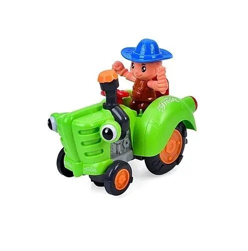 Трактор HD936B 19см, фигурка, музыка, свет, ездит, подвижные детали, в коробке (6903317168514) Зеленый - фото 1