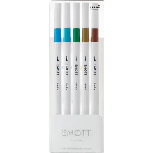 Набор лайнеров Uni Emott Fine Line Island Color 0.4 мм 5 цветов (PEM-SY/5C.04IC) - фото 1