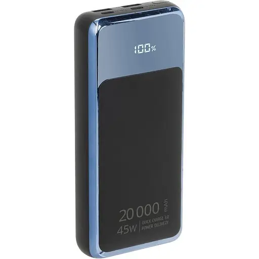 Павербанк Rivacase Black-blue 20 000 mAh / 45 Вт (VA1075) - фото 1