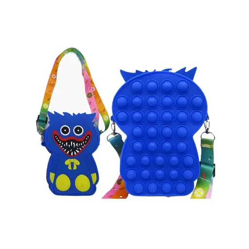 Сумка силіконова Pop It Хагі Вагі, із довгою ручкою, 19.5x13.5x4.5 см, 811-23 (В асортименті)