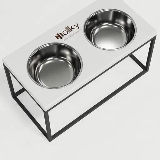 Hollky Base L — миски на підставці для середніх і великих собак (2 × 0,95 л, висота 20 см) - фото 5