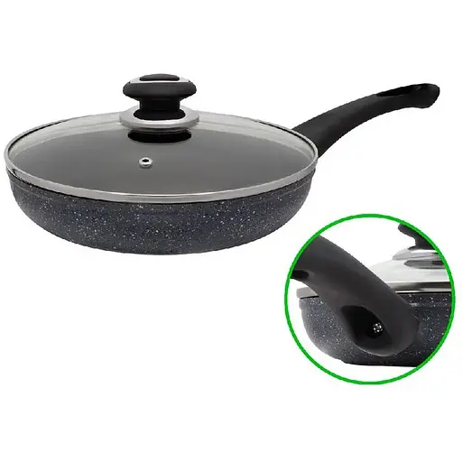 Сковорода Zauberg со стеклянной крышкой 24 см (000030564) - фото 1