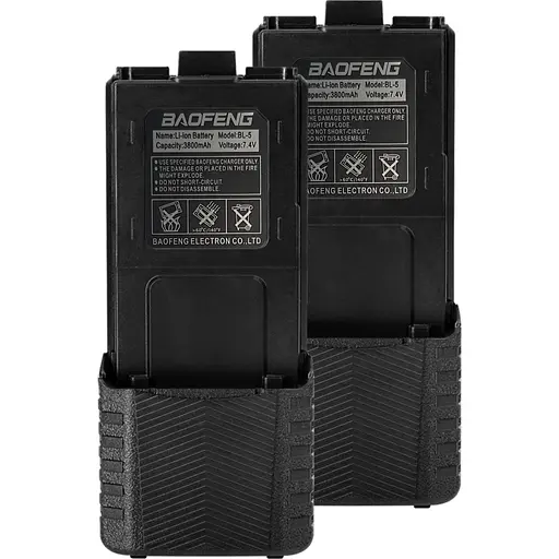 Акумулятор для рації Baofeng UV-5R (BL-5L) 3800 mAh 2 шт. - фото 1