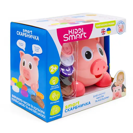 Интерактивная обучающая игрушка Smart-Копилочка KIDDI SMART 208441 украинский и английский - фото 9
