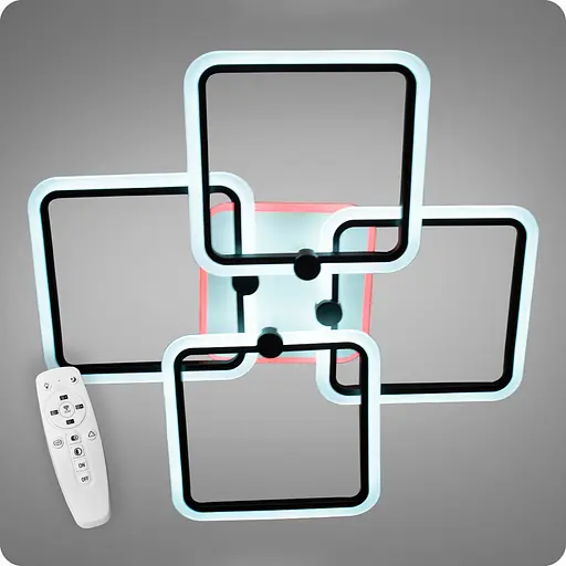 Люстра світлодіодна 517 Dlight 3color з пультом 110Вт Чорний (01803) - фото 1