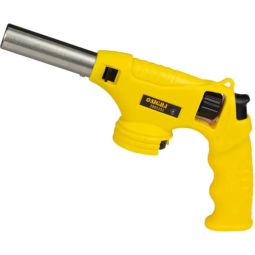 Пальник газовий Sigma турбо 360° з керамічним соплом, п'єзопідпалом та рукояткою Ø22мм 260мм (2901151) - фото 1