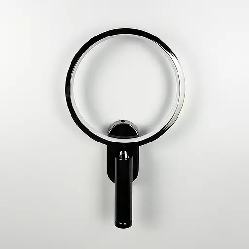 Бра в черном глянцевом корпусе со светодиодным кольцом и спотом Line F Арт. WB21/2 BK - фото 8