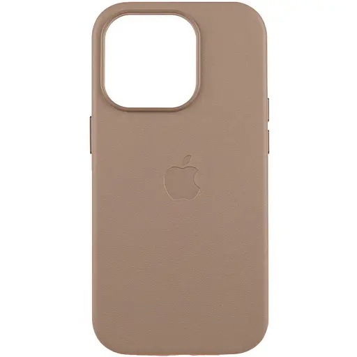 Шкіряний чохол Leather Case (AAA) with MagSafe and Animation для Apple iPhone 15 Pro (6.1) Taupe - фото 1