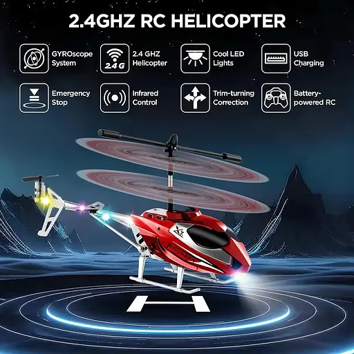 Іграшковий вертоліт Handwell з пультом дистанційного керування у приміщенні - фото 3