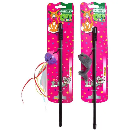 Іграшка для котів Tatrapet Caty funny дражнилка миша/м'ячик 30 см 