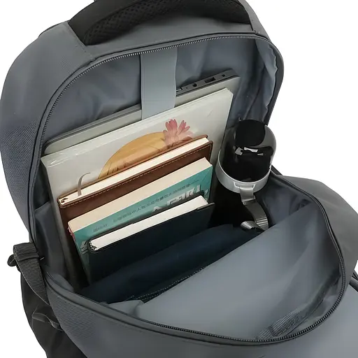 Універсальний міський рюкзак Innovation з ортопедичною спинкою сірий 30 х 49 х 22 см (5902) - фото 6