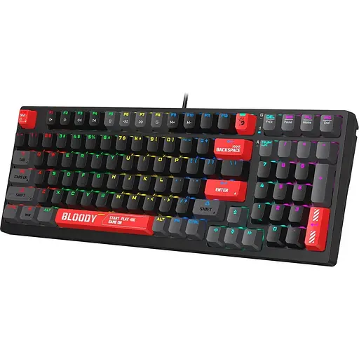 Клавиатура Bloody A4Tech S98 USB RGB Black Red) (S98 Red)) - фото 3