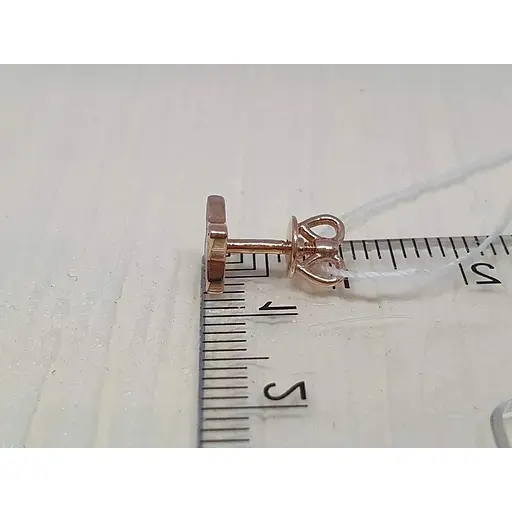 Золота сережка-пусета Favoritum з емаллю. 210157_1 - фото 3