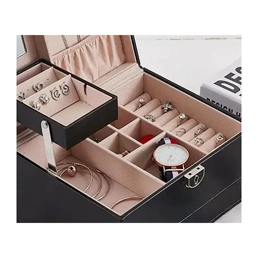 Скринька для прикрас, скриня для біжутерії, органайзер для біжетерії Чорна - фото 6