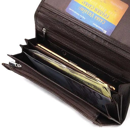 Женский кожаный кошелек Canpellini 19.2х10.2х2.5 см acs0025078 - фото 4