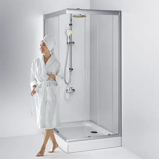 Душевая кабина Am.Pm Gem Twin Slide 120x90 см прозрачное стекло хром W90UG-404-120290-MT, Универсальная, прозрачная, хром - фото 6