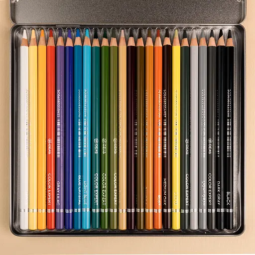 Набор цветных карандашей 99IDEAS "Color Expert" 24 цв., Outdoor, металл. коробка, 99CE-24OUTD - фото 5