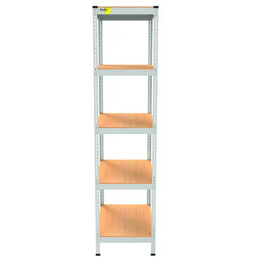 Металевий стелаж Emby Light Series (розмір 2100х450x450мм) 5 полиць ДСП до 100кг Білий - фото 3