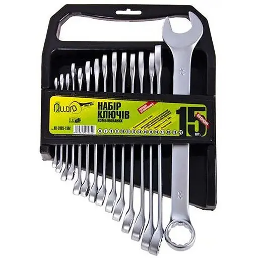 Набір ключів комбінованих Alloid 15 предметів (НК-2005-15М) - фото 1