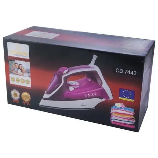 Гладильный утюг Crownberg CB-7443 Керамическое покрытие 2200Вт Резервуар для воды 380мл Сиреневый/Белый - фото 5