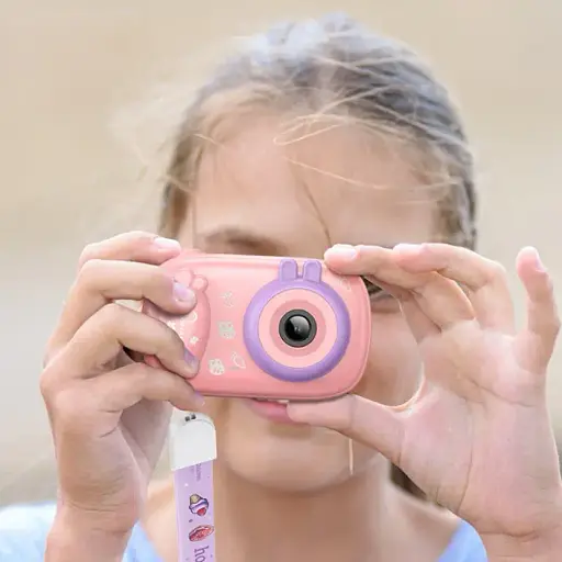 Детская цифровая фотокамера Hoco DV205 с поддержкой карты памяти 32MP Розовый - фото 5