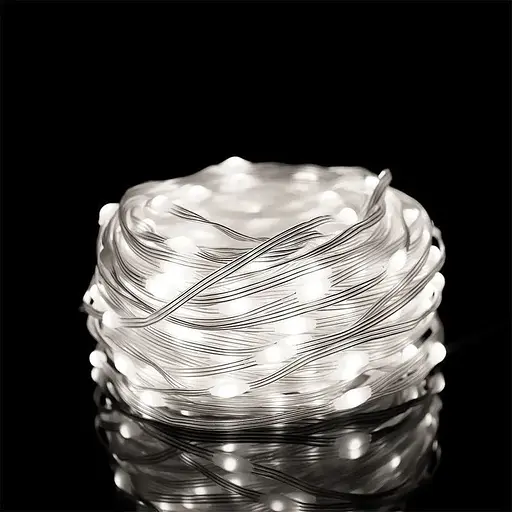 Гирлянда светодиодная 200 LED большие капли 20 м, дом/улица белый, 8 режимов