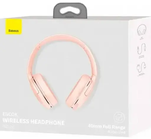 Бездротові навушники Baseus Encok Wireless headphone D02 Pro, BT5.3, AUX, 450mAh, 50h, Pink NGTD010304 - фото 9