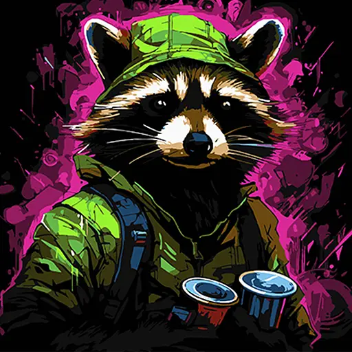 Набор для росписи по номерам Енот-путешественник, Strateg, на черном фоне, 40x40 см, AV4040-65